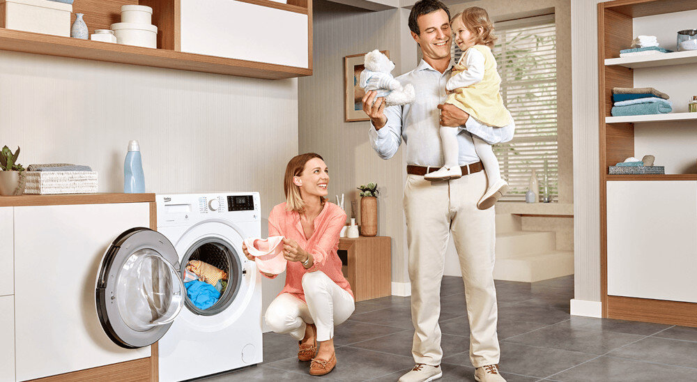 Pralka BEKO B5WFU58416WBDCB 8kg 1400 obr Autodozowanie higiena czystość usuwanie bakterii odkażanie Hygiene Wash Dry™