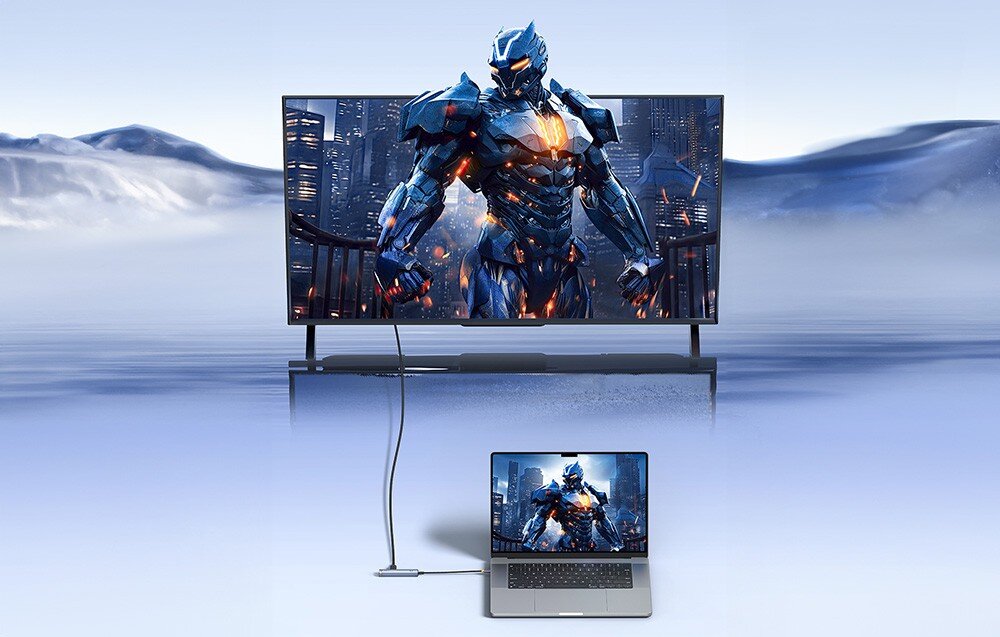 Hub BASEUS UltraJoy Series 6w1 B00052802811-02 USB Typu C, Pasywny Szary obraz port HDMI rozdzielczość