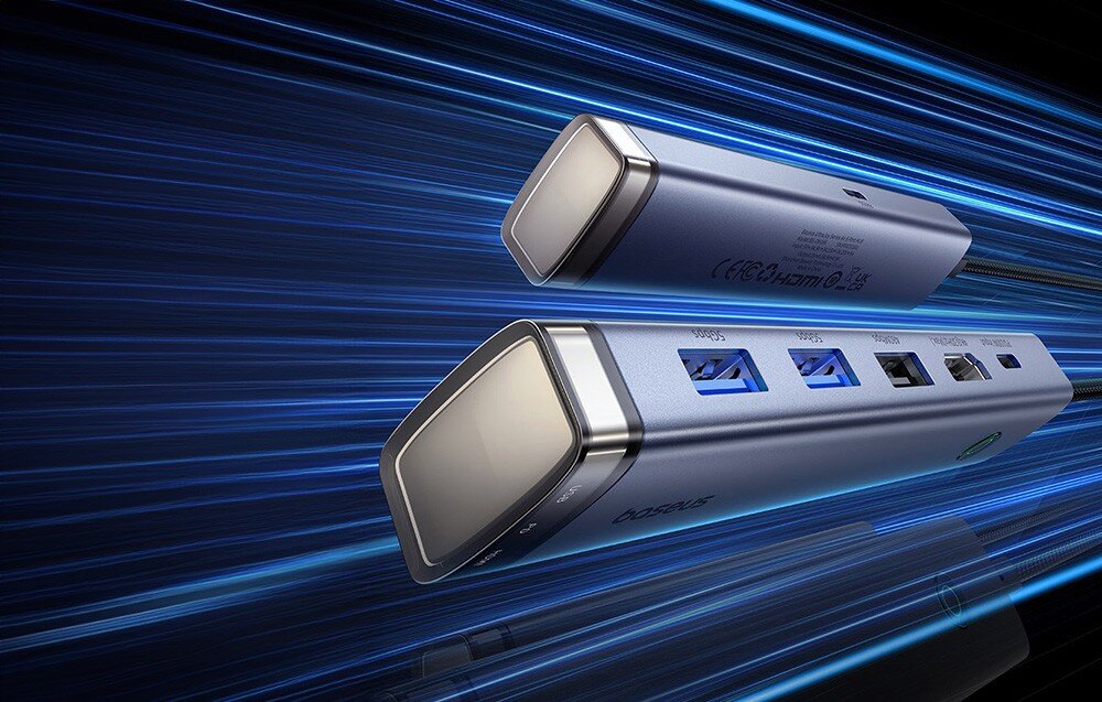 Hub BASEUS UltraJoy Series 6w1 B00052802811-02 USB Typu C, Pasywny Szary USB przepustowość transfer plików