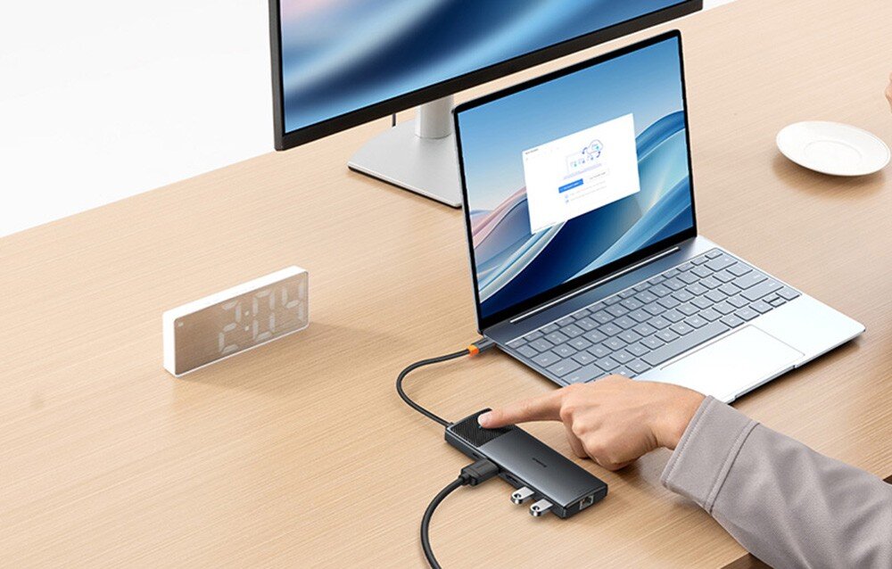 Hub BASEUS Metal Gleam Series II 10w1 USB Typu C, Pasywny Czarny prędkość przesyłanie transfer