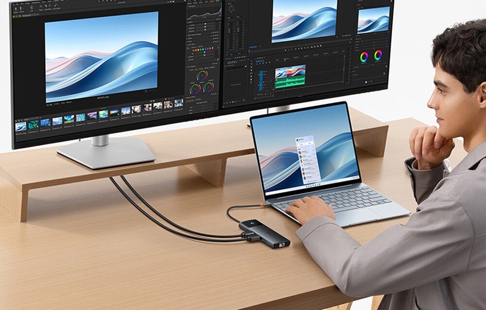 Hub BASEUS Metal Gleam Series II 10w1 USB Typu C, Pasywny Czarny obudowa materiał wykonanie waga wielkość