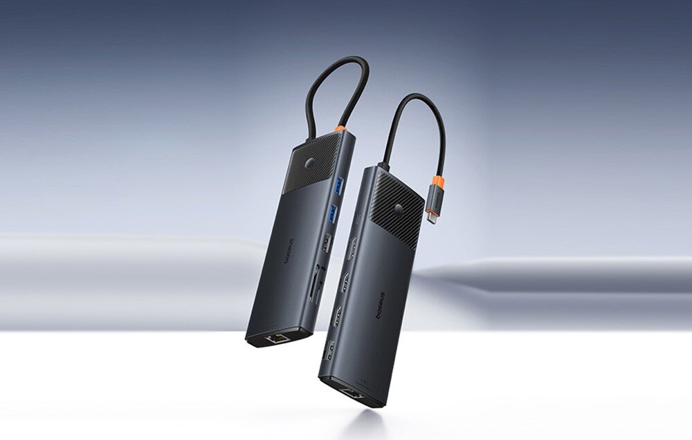 Hub BASEUS Metal Gleam Series II 11w1 USB Typu C, Pasywny porty USB przepustowość ładowanie moc 100 W