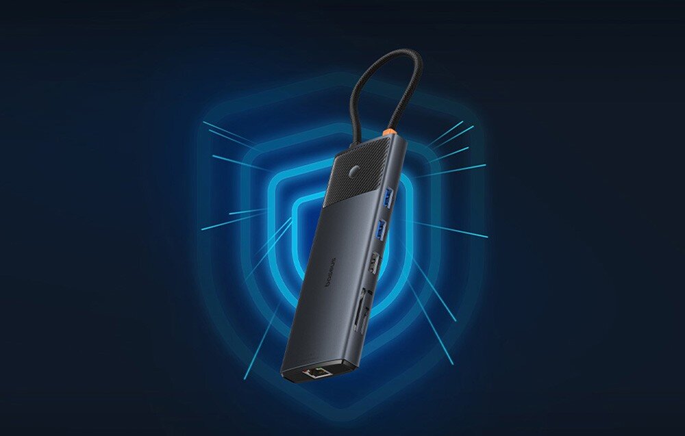 Hub BASEUS Metal Gleam Series II 11w1 USB Typu C, Pasywny czytniki kart pamięci prędkość