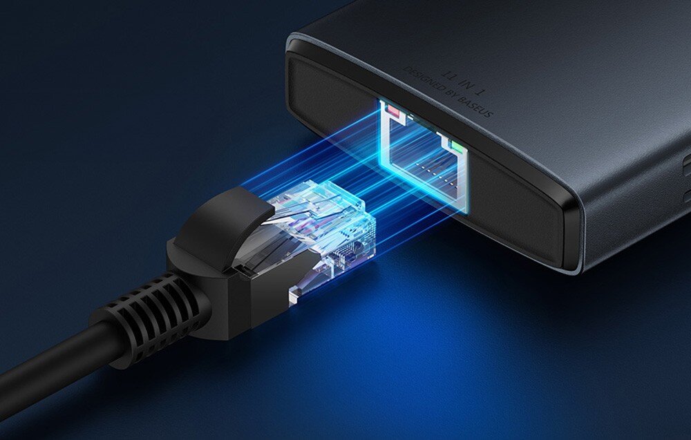 Hub BASEUS Metal Gleam Series II 11w1 USB Typu C, Pasywny kompatybilność systemy internet Ethernet