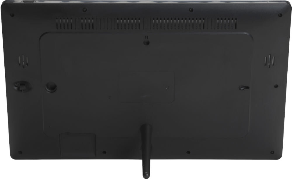 Ramka cyfrowa DENVER Frameo PFF-1515B Czarny prezentacja ramki od tyłu na białym tle zasilana przewodowo wbudowany timer automatyczne wyłączanie oszczędność energii komfort elegancka budowa pasuje do różnych wnętrz trwałe materiały