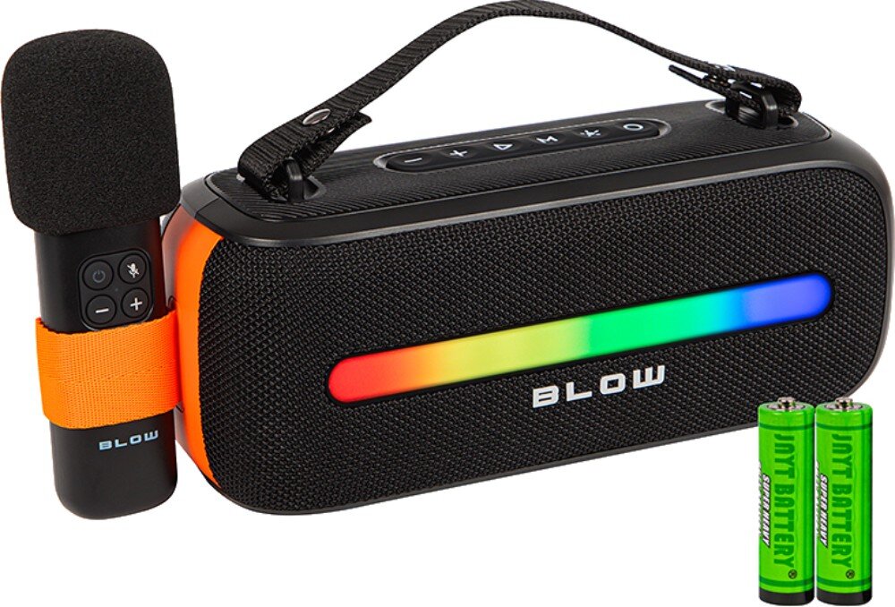 Głośnik mobilny BLOW SoundBox Radio FM Czarny mikrofon karaoke baterie