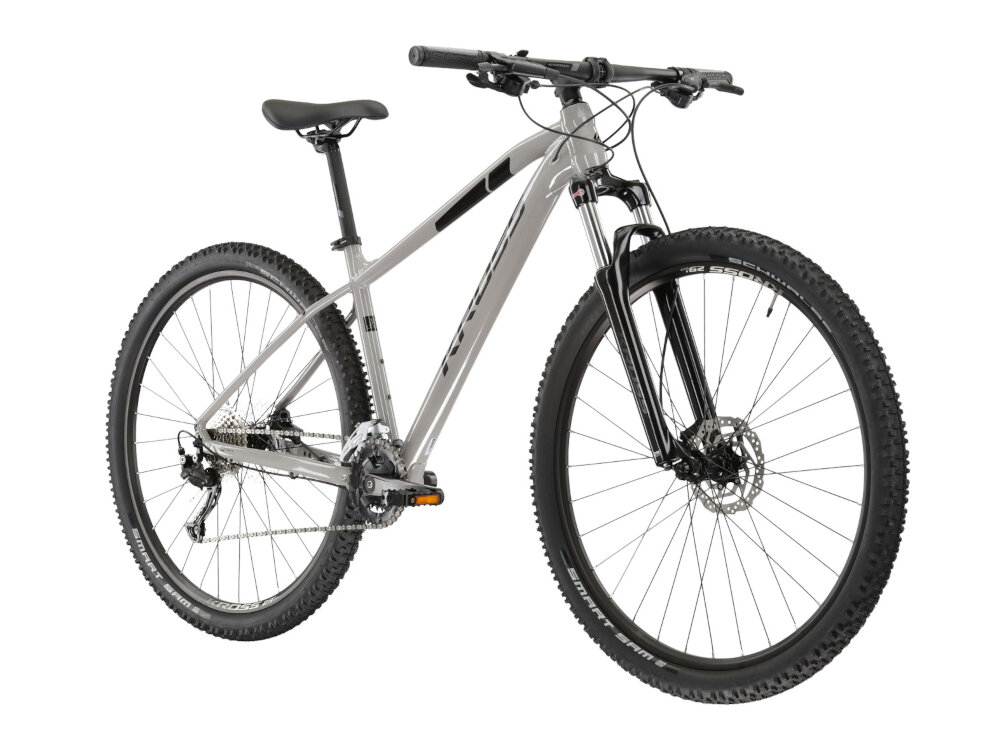 Rower górski MTB KROSS Level 3.0 M19 29 cali męski Szary do jazdy rekreacyjnej dla mezczyzn szybki wygodny pojazd zwrotny latwo wchodzi w najtrudniejsze zakrety