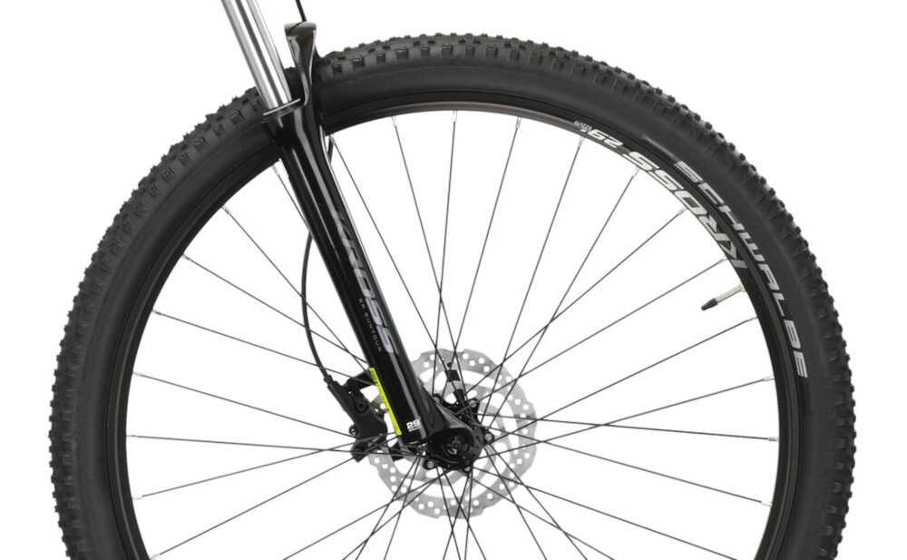Rower górski MTB KROSS Level 3.0 M19 29 cali męski Szary kola duze 29-calowe latwe pokonywanie przeszkod wiekszy kontakt kola z podlozem szeroki opoy marki SCHWALBE gleboki bieznik dobra przyczepnosc regularne sprawdzanie cisnienia powietrza wartosc na bocznej czesci opony