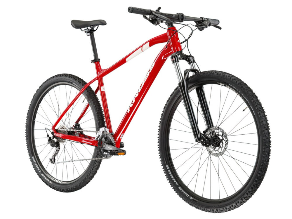 Rower górski MTB KROSS Level 3.0 M17 29 cali męski Czerwony do jazdy rekreacyjnej dla mezczyzn szybki wygodny pojazd zwrotny latwo wchodzi w najtrudniejsze zakrety