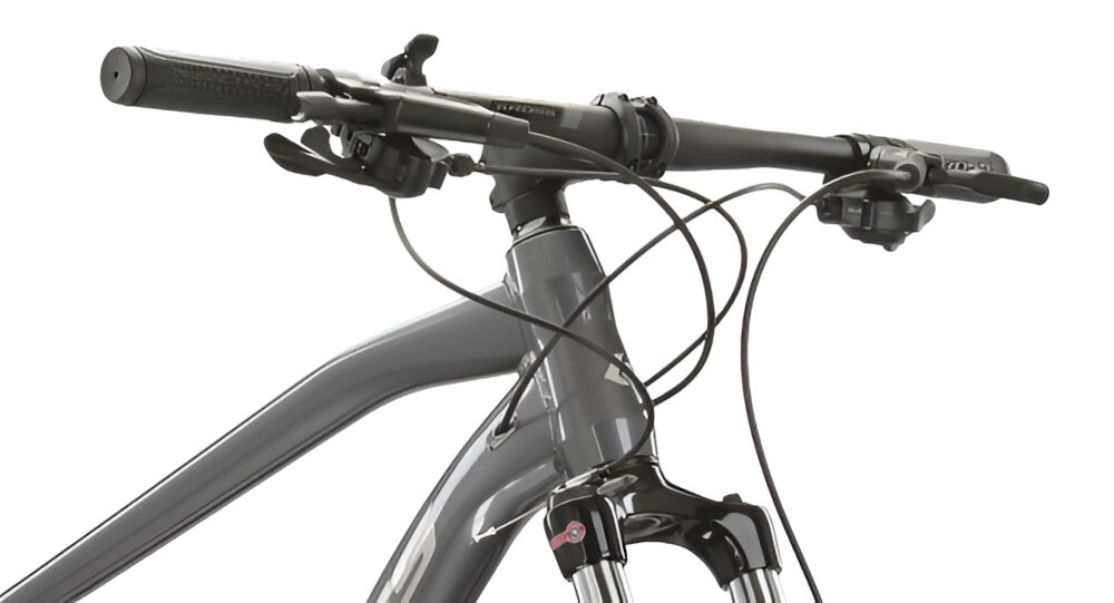 Rower górski MTB KROSS Esprit 5.0 M20 29 cali męski Grafitowy aluminiowa kierownica uchwyty pokryte specjalnym antyposlizgowym materialem wieksze bepieczenstwo