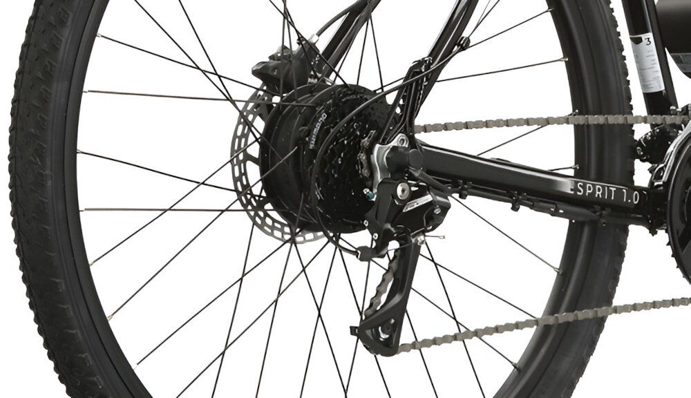 Rower elektryczny KROSS Esprit Boost 1.0 M21 29 cali męski Czarny naped elektryczny o wysokiej wydajnosci eliminuje emisje spalin przyjazny dla srodowiska bezszczotkowy silnik marki BAFANG RM G120.250.DC moc 250 W w tylnej piascie pracuje cicho