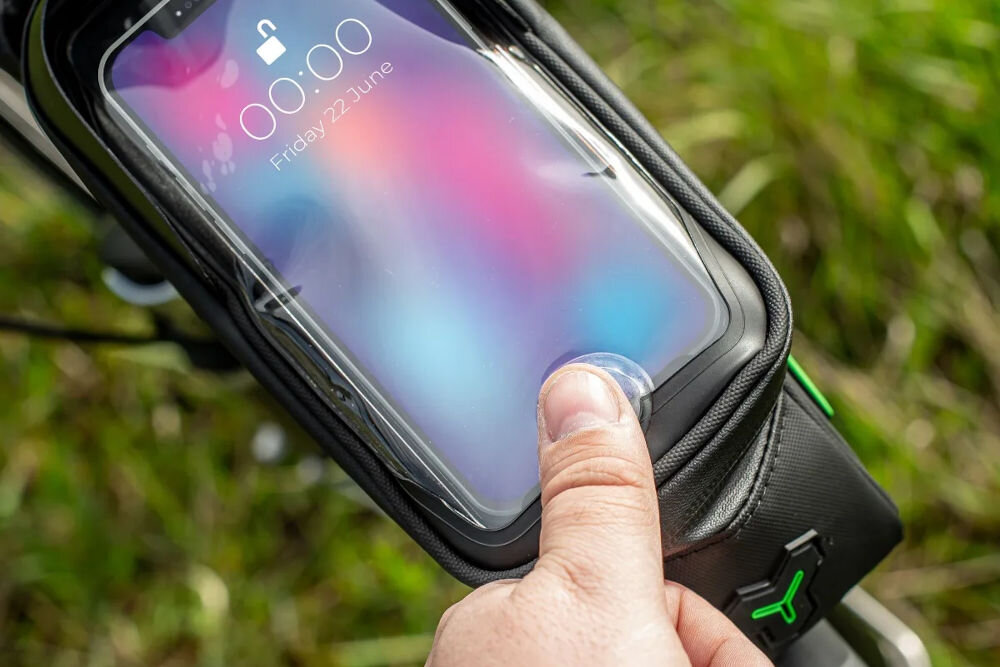 Torba rowerowa na ramę VAYOX VA0170 smartfon w przezroczystym etui obsługa dotykowa telefon do 6 cali
