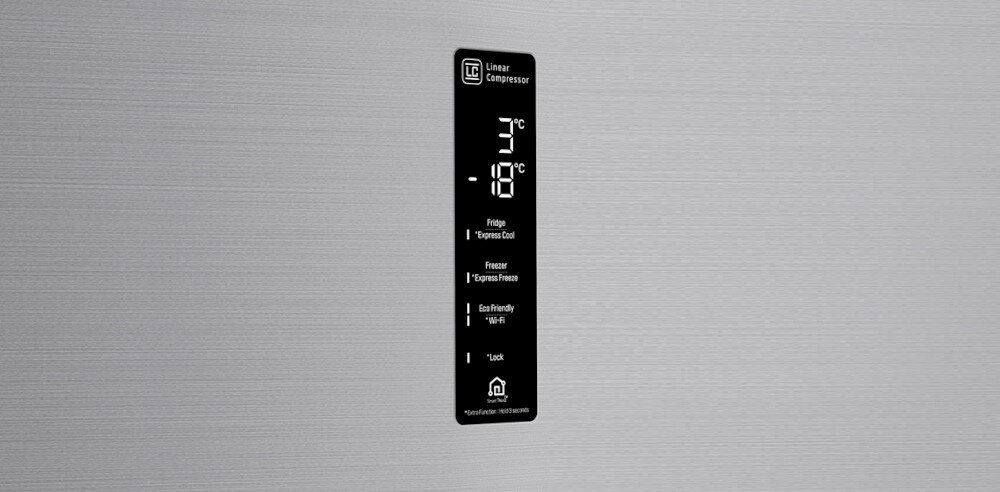 LODÓWKA LG GBB62PZFGN sterowanie elektroniczne panel funkcje ustawienia