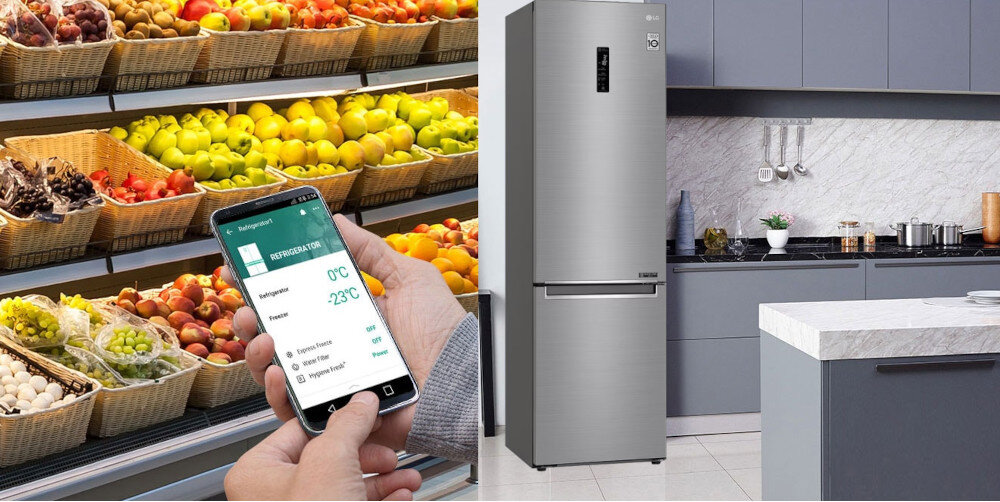 LODÓWKA LG GBB62PZFGN sterowanie zdalne aplikacja smartfon ustawienia