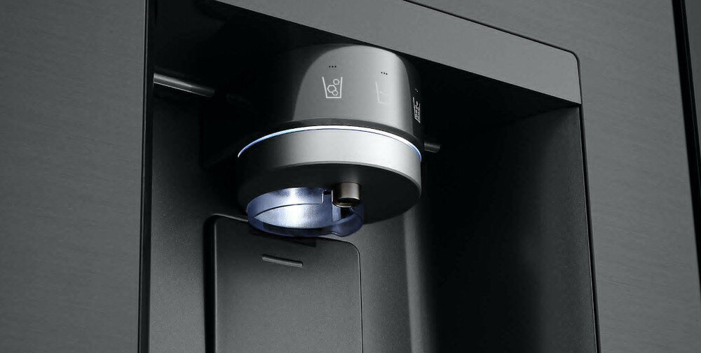 LODÓWKA LG GMG960EVJE MULTI DOOR 179CM CZARNY MAT PODAJNIK WODY promieniowanie UV usuwanie bakterii pleśni higiena bezpieczeństwo oczyszczanie