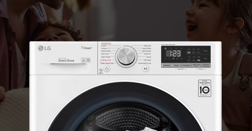 Pralka LG F2WV3S7S6BE programy panel sterowanie wirowanie temperatura zakres ustawienia