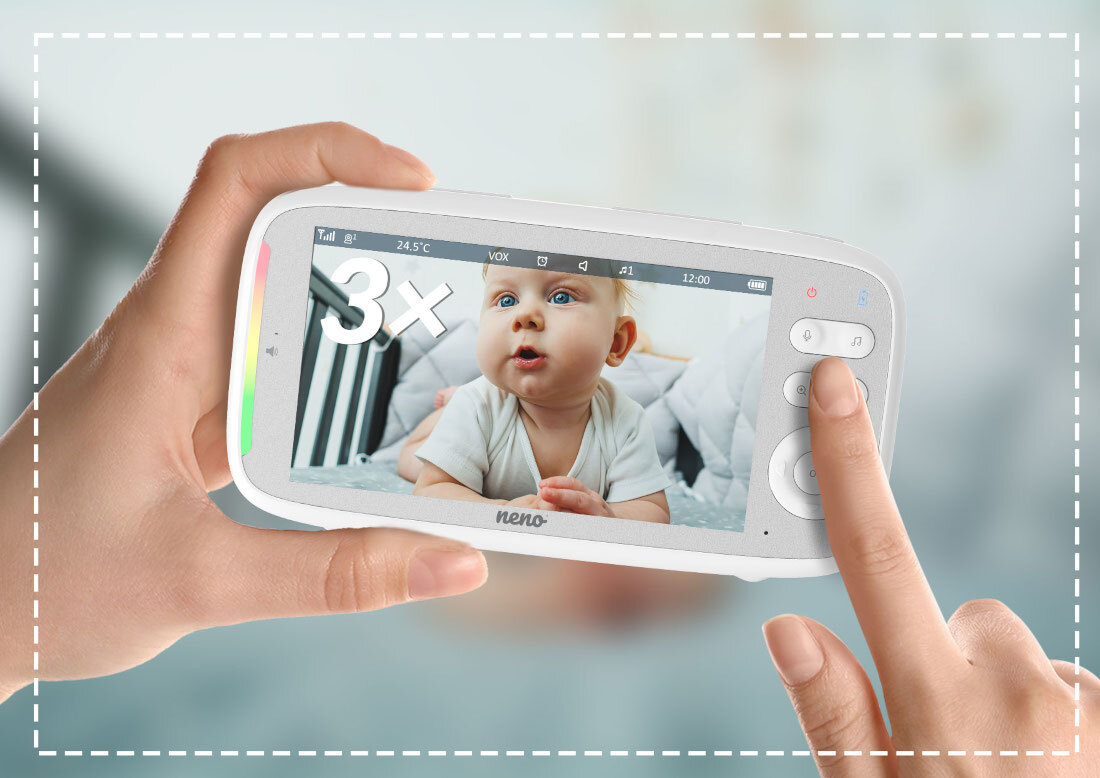 Niania elektroniczna NENO Vista Funkcja trzykrotnego zoomu potrzeby obserwacja