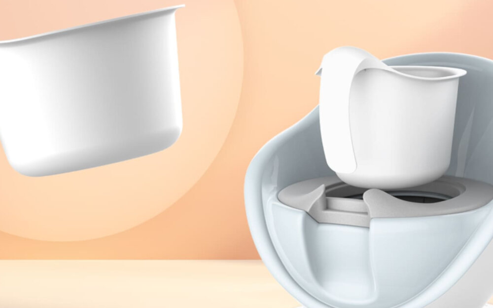 Nocnik NENO NEN-BAB-ME011 Pipi Różowy Łatwość czyszczenia higiena wyjmowana wkładka opróżnianie Gładka powierzchnia dołączona pokrywka ochrona zabrudzenia higieniczne przechowywanie