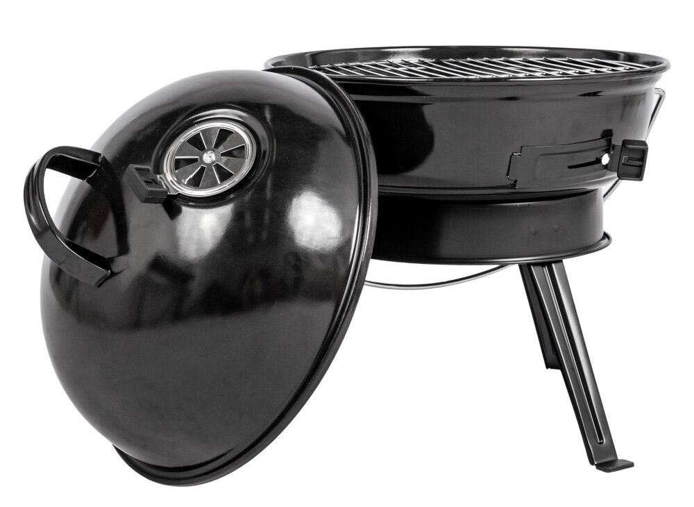Grill węglowy BBQ LINE MIR2014 pokrywa ze stali emaliowanej wysoka jakosc ochrona przed korozja latwe czyszczenie