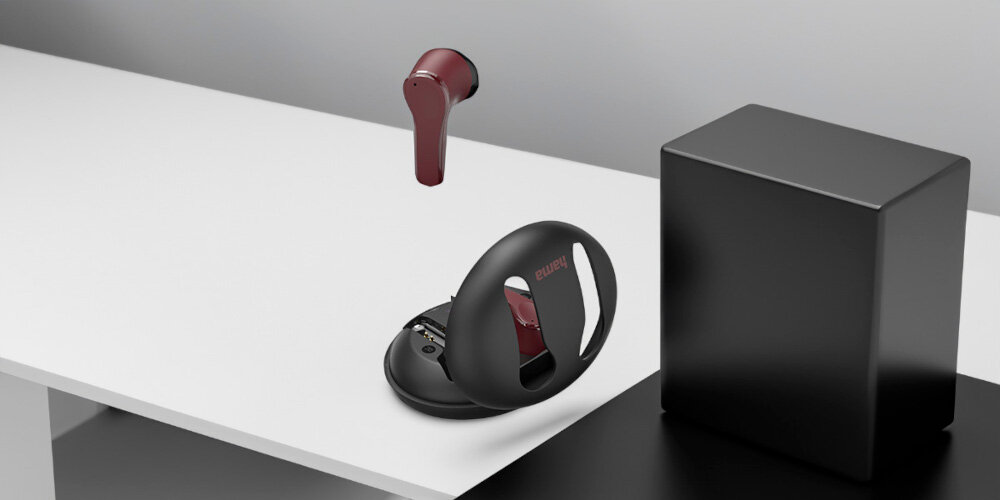  Słuchawki douszne HAMA Spirit Unchained Czerwony - Wygodne ładowanie bez kabli