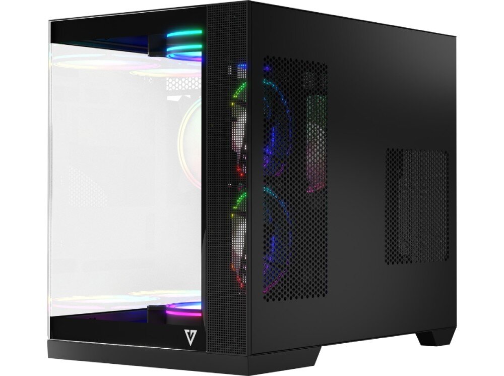 Obudowa MODECOM Volcano Panorama Apex ARGB 3F Midi Szary komory wnętrze miejsce