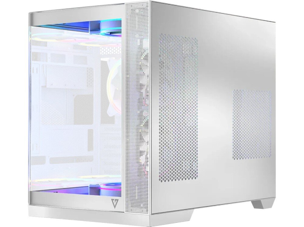 Obudowa MODECOM Volcano Panorama Apex ARGB 7F Midi Biały komory wnętrze miejsce