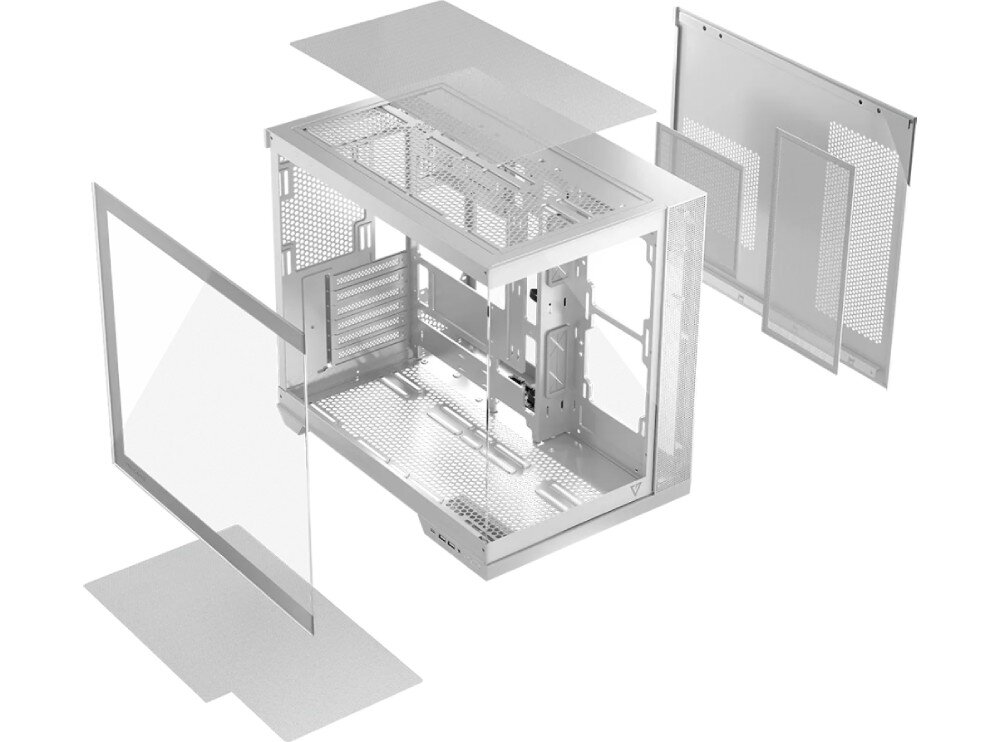 Obudowa MODECOM Volcano Panorama Apex ARGB 7F Midi Biały kompatybilność płyta główna wnęki dyski