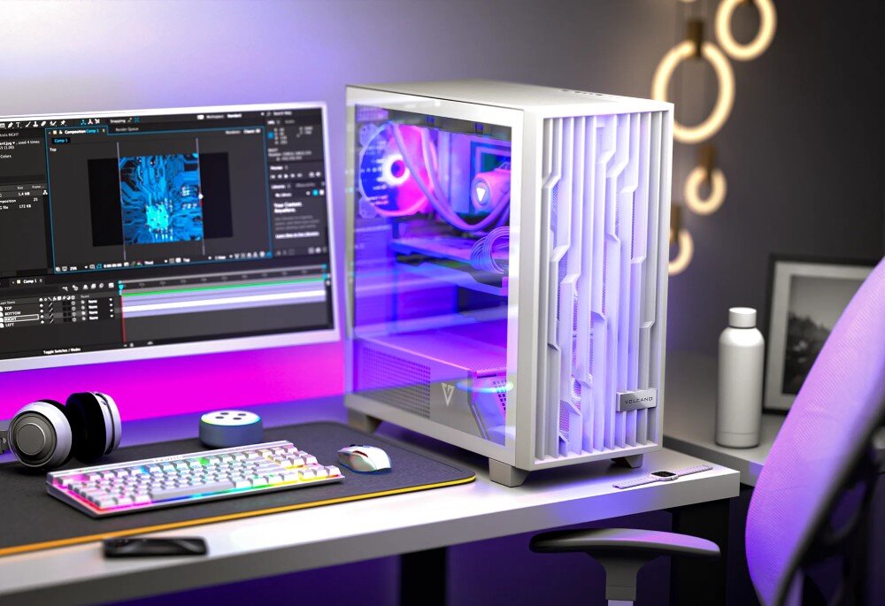 Obudowa MODECOM Volcano Perun Apex ARGB Midi Biały wygląd opis