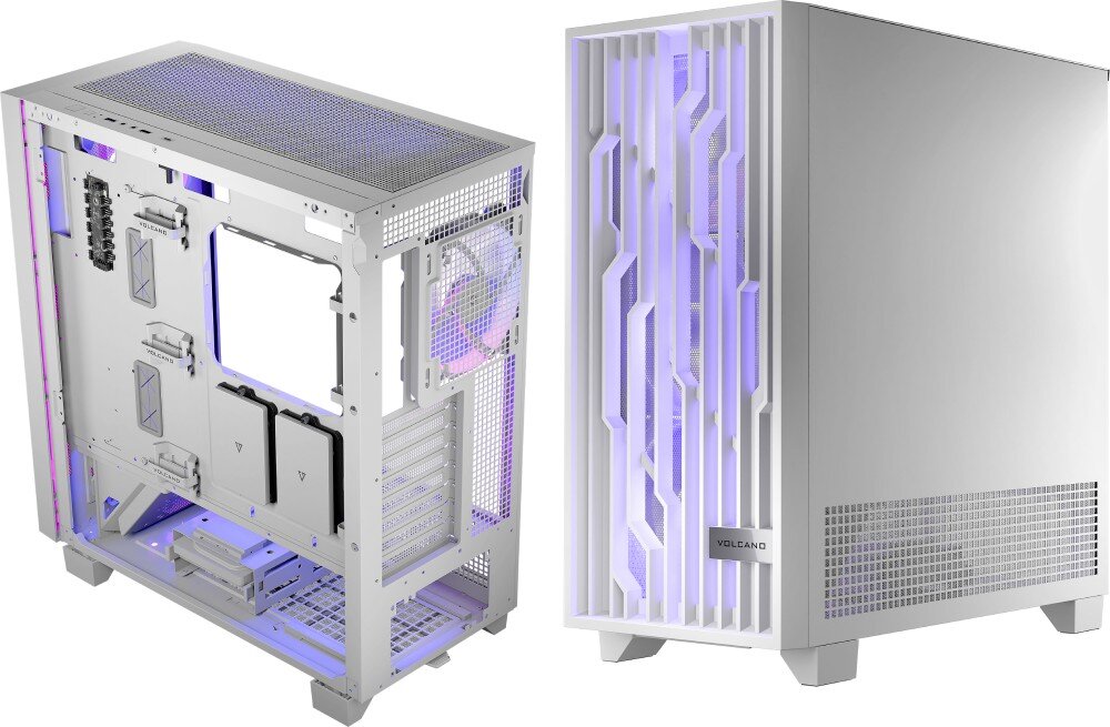 Obudowa MODECOM Volcano Perun Apex ARGB Midi Biały kompatybilność chłodzenie panele dyski