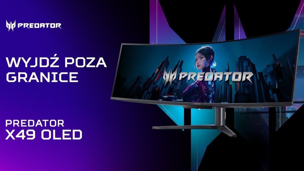 Monitor ACER Predator X49Xbmipphuzx 49 QD-OLED 5120x1440px 240Hz 0.03 ms [GTG] Curved opis
