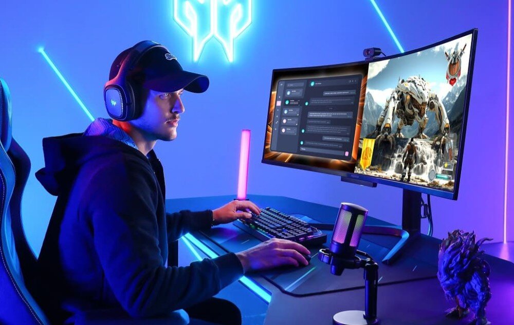 Monitor ACER Predator X49Xbmipphuzx 49 QD-OLED 5120x1440px 240Hz 0.03 ms [GTG] Curved proporcje przekątna rozdzielczość zakrzywienie