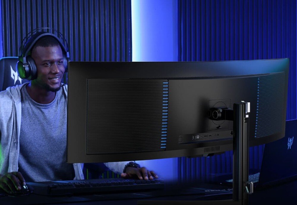 Monitor ACER Predator X49Xbmipphuzx 49 QD-OLED 5120x1440px 240Hz 0.03 ms [GTG] Curved porty złącza podłączenie
