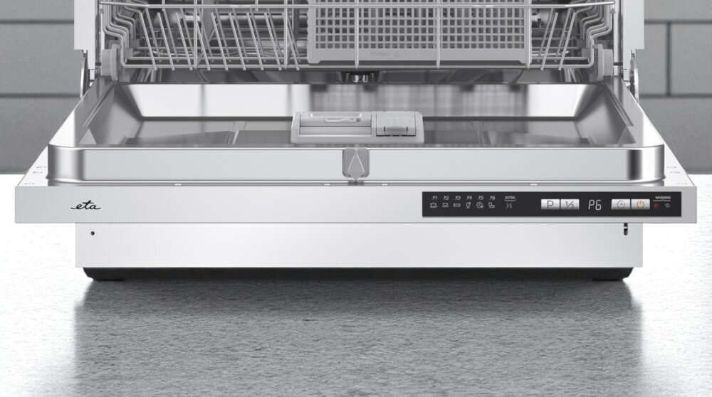 Zmywarka ETA 239790001D ETA 6 programów intensywny szybki ekologiczny dopasowanie trybu rodzaj zabrudzonych naczyń program 90 minut opcja do szkła codzienne użytkowanie tryb EKO ochrona środowiska oszczędność budżetu pojemność 12 kompletów naczyń rozwiązanie dla rodzin rozwiązanie dla par
