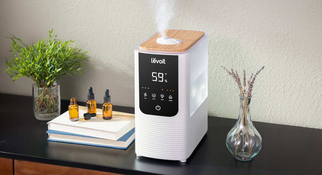 Nawilżacz ultradźwiękowy LEVOIT OasisMist 450 nawilżenie tryb automatyczny wbudowany czujnik wilgotność aplikacja dostosowanie
