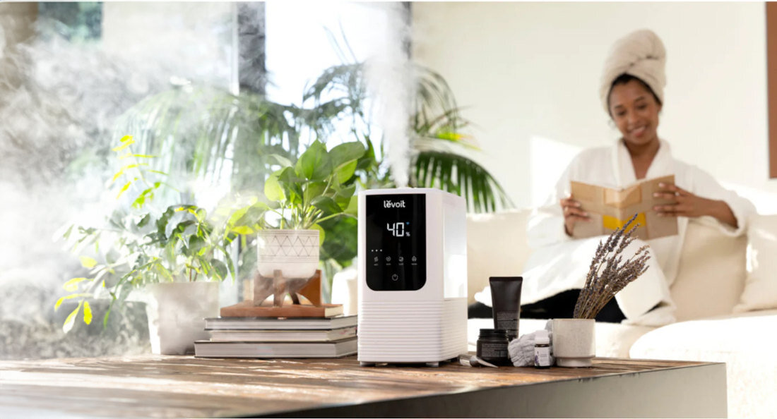Nawilżacz ultradźwiękowy LEVOIT OasisMist 450 relaks funkcja aromaterapii olejki eteryczne Dwie obrotowe dysze precyzja dostosowanie kierunek stres nastrój koncentracja