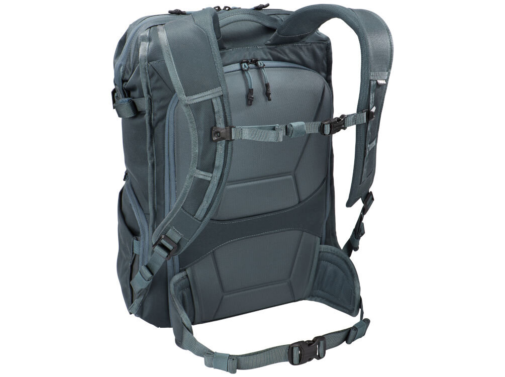Plecak THULE Covert DSLR Rucksack 24L Szary rozszerzane kieszenie uchwyty na statyw regulowany wyściełany pasek na ramię możliwość schowania pasów biodrowych