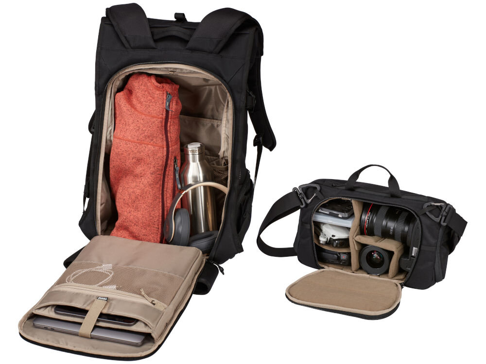 Plecak THULE Covert DSLR Backpack 32L Czarny odłączany wyściełany futerał na aparat możliwość ściągnięcia lekki wygodny waga 2,14 kg