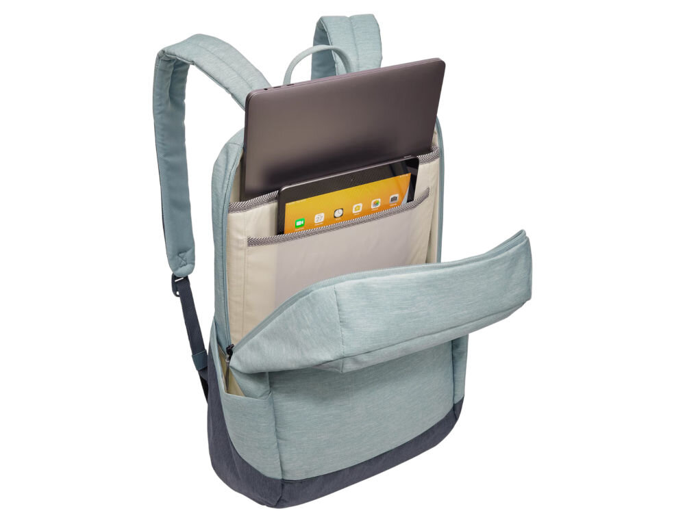 Plecak na laptopa THULE Lithos 20L 15.6-16 cali Jasnoniebieski stylowy funkcjonalny podwyższona wyściełana kieszeń wsuwana kieszeń do 16-calowego macbooka 15,6-calowego laptopa tabletu o przekątnej 10,5 cala
