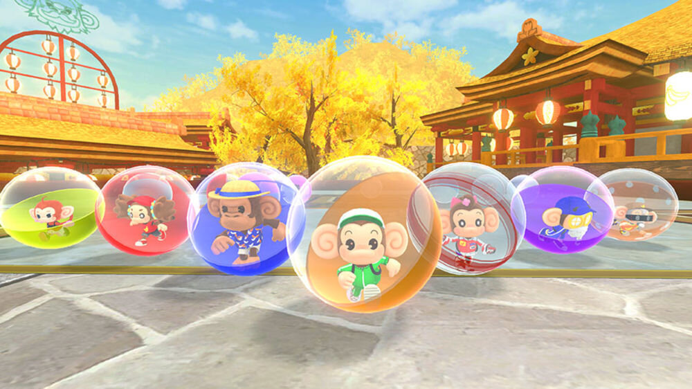 Super Monkey Ball: Banana Rumble Gra NINTENDO SWITCH możliwość wspólnego grania do 16 graczy multiplayer tryb kooperacji dla 4 graczy nowy tryb przygodowy