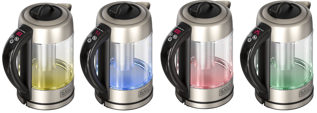 Czajnik BLACK&DECKER ES9580110B Srebrny Kolorowy Wskaźnik Poziomu Wody podświetlenie