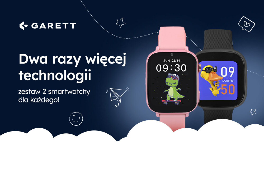Smartwatch GARETT Kids Nice Pro 4G ekran bateria czujniki zdrowie sport pasek ładowanie pojemność rozdzielczość łączność sterowanie krew puls rozmowy smartfon aplikacja