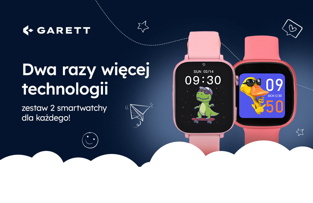 Smartwatch GARETT Kids Nice Pro 4G ekran bateria czujniki zdrowie sport pasek ładowanie pojemność rozdzielczość łączność sterowanie krew puls rozmowy smartfon aplikacja