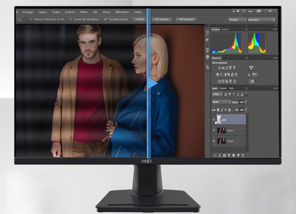 Monitor MSI Pro MP275Q 27 2560x1440px IPS 100Hz 1 ms [MPRT] ochrona wzroku niebieskie światło migotanie aplikacja Eye-Q Check