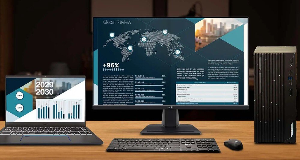 Monitor MSI Pro MP275Q 27 2560x1440px IPS 100Hz 1 ms [MPRT] porty złącz podłączenie HDMI DisplayPort