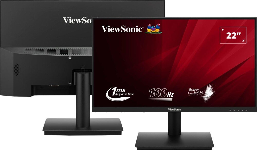 Monitor VIEWSONIC VA220-H 21.5 1920x1080px 100Hz 1 ms [MPRT] porty złącza podłączenie