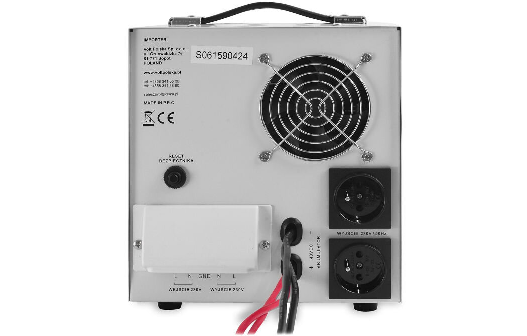 Zasilacz UPS VOLT sinusPRO 3000VA 2100W moc stała 2100 W moc chwilowa 3000 VA napięcie wejściowe 170 - 270 V napięcie wyjściowe 230 V