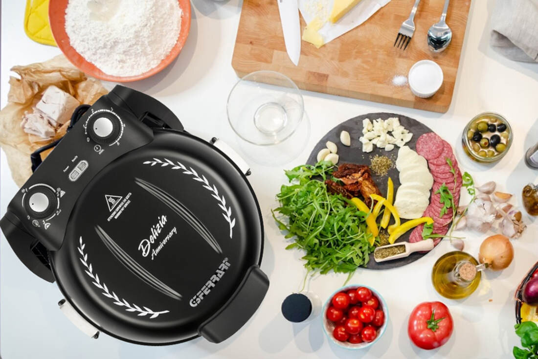 Piec do pizzy G3FERRARI G10177 Anniversary 1200W średnica 31 cm Czarny smak soczystość smak włoska pizza