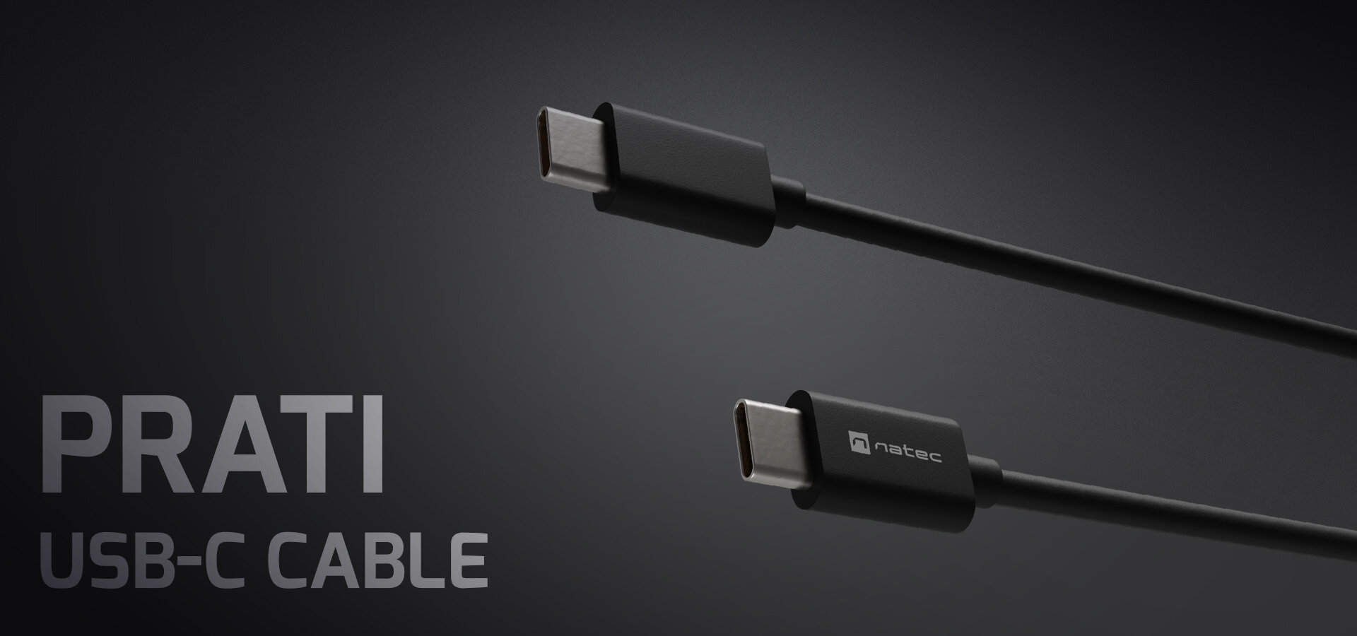 Natec Prati kabel na ciemnym tle