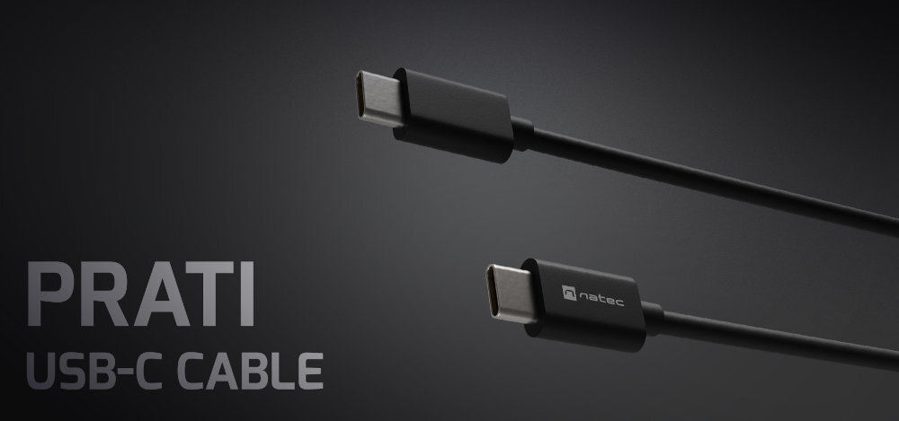 Natec Prati kabel na ciemnym tle