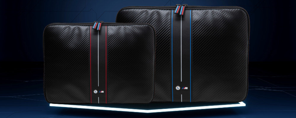 Etui na laptopa BMW Sleeve Carbon Blue Stripes styl jakosc